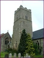 Reepham tower, set in the south side of the nave