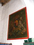 Royal arms in tower arch