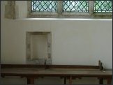 Piscina in the north transept