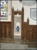 Piscina in north transept