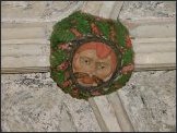 North porch chapel vaulting: green man