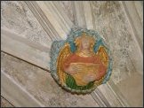 North porch chapel vaulting: angel