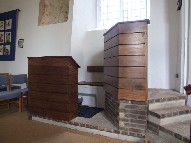 reading desk and pulpit