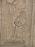 Font detail: Child and babe in arms on the Confirmation panel