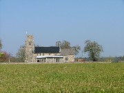 across the fields from the south