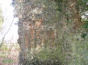 curious brickwork in the east nave wall