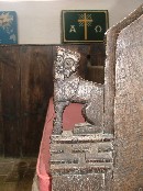 primitive bench end