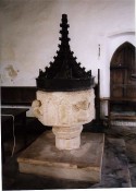 fine font and crocketted cover (c) Peter Stephens