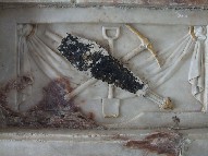 coffin and tools