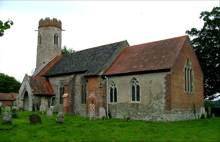 Sustead: one of those pretty little round towered churches