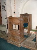 curious 'gothick' seat and prayerdesk