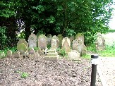 gravestones that had to be moved, now reset