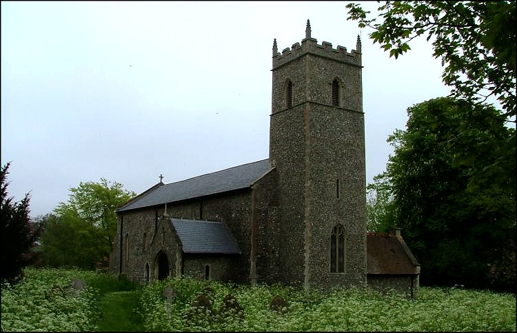 Thornage: another pretty little church adrift in a sea of cow parsley