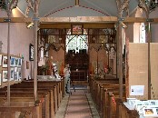 looking east - note the glass royal arms