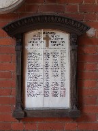 war memorial in the porch