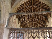 rood beam and rood loft floor from the west
