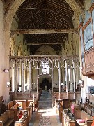 back through the screen from the chancel