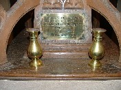 memorial on the font cover
