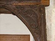 dragon carved on spandrel of rood loft