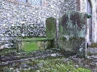 coffin tomb and headstones