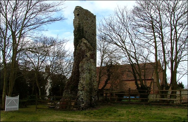West Caister St Edmund: all that remains of a substantial medieval parish church