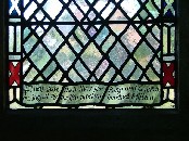 memorial window: inscription