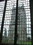 tower through a nave window