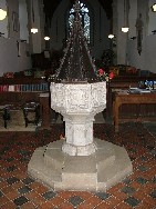 font with a crocketed cover