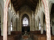 west from the chancel step