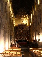 sunlisht on the reredos